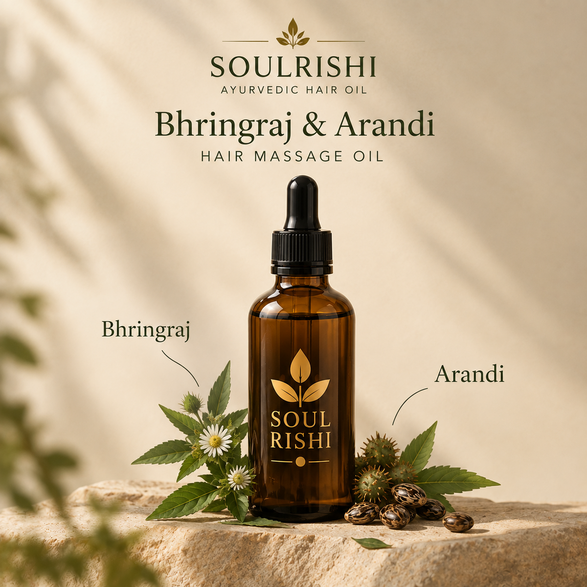 Soul Rishi Bhringraj and Castor Oil Hair Elixir